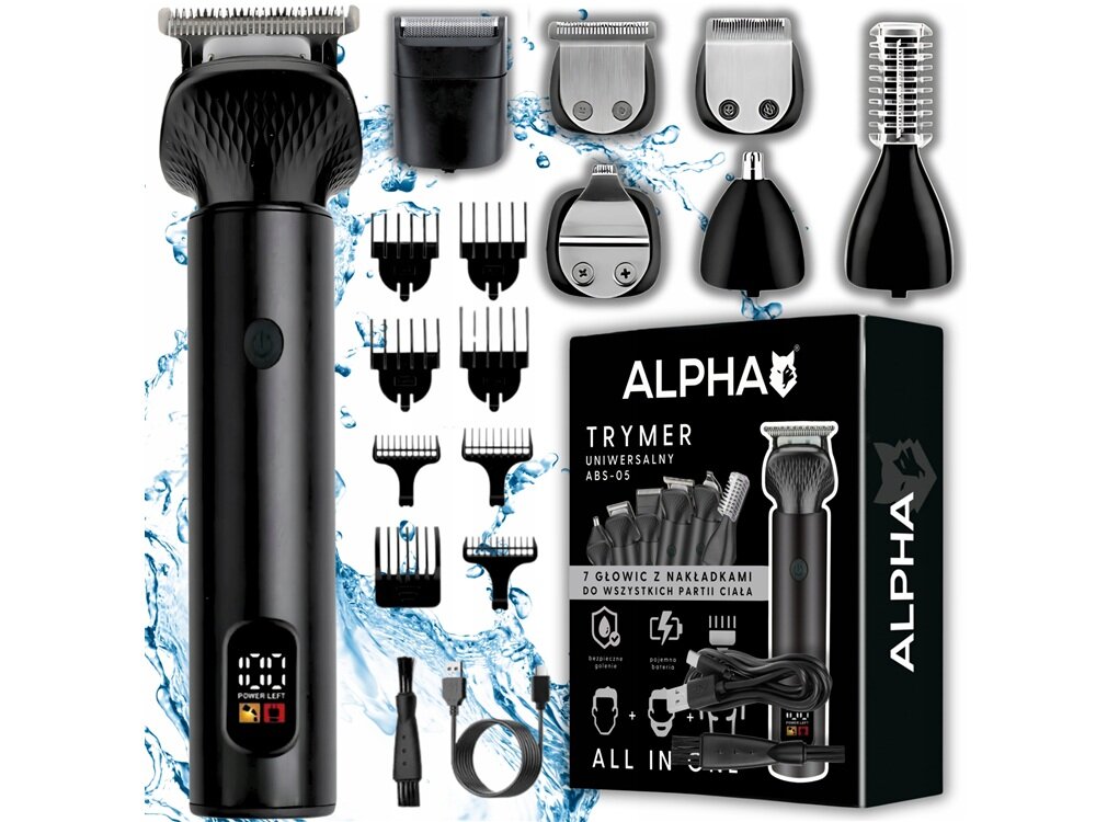 Golarka ALPHA ABS-05 Na sucho wymienne głowice, ostre linie, golenie na zero, oszczędność miejsca