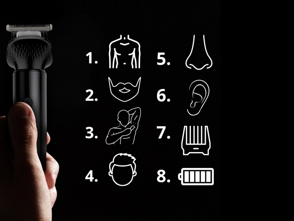 Golarka ALPHA ABS-05 Na sucho łatwiejsze dbanie o zarost i włosy, długi czas pracy, swobodne użytkowanie