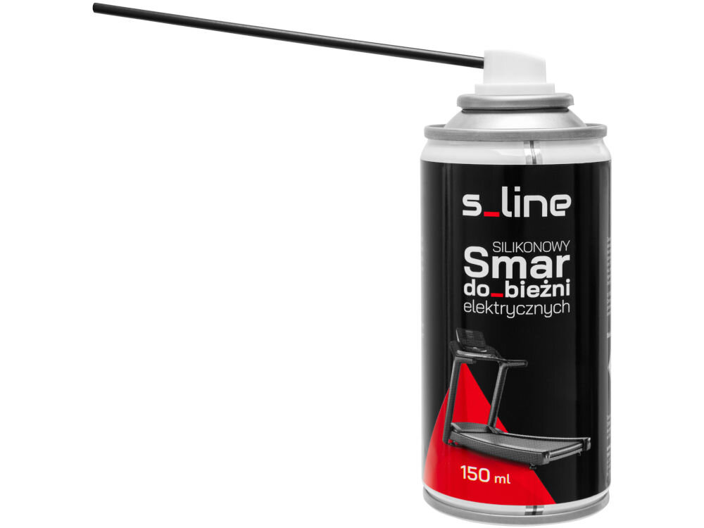 Smar do bieżni S-LINE 150 ml zbliżenie na dozownik forma aerozolu równomierne pokrycie jednolita warstwa łatwe nanoszenie
