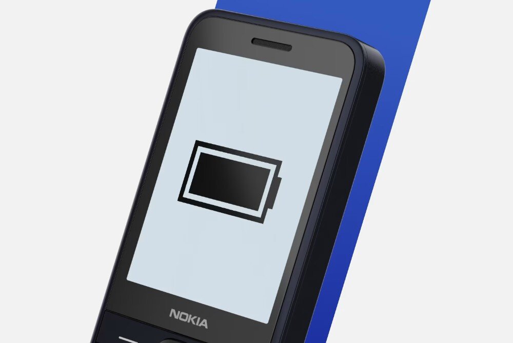 Telefon NOKIA 215 2024 4G DS stan baterii na ekranie
