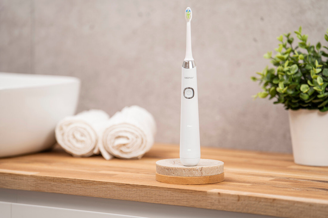 Szczoteczka soniczna ZELMER ZTB8010W Biały 4 tryby pracy umożliwia dostosowanie intensywności czyszczenia preferencje komfort