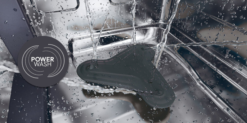 ZMYWARKA CANDY RAPIDO CNF 4A4S3PSX zdjęcie lifestyle kuchnia wizualizacja ikona grafika dno woda spryskiwanie System PowerWash usuwanie zabrudzeń dodatkowe strumienie wody łatwe skuteczne czyszczenie