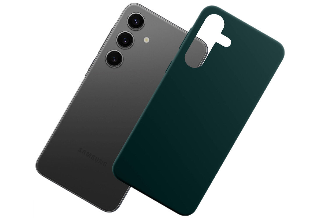 Etui 3MK Silicone Guardx do Samsung Galaxy S25 Ciemnozielony ochrona bezpieczeństwo silikon wysoka jakość testy Military Grade wysoki współczynnik tarcia Komfortowe użytkowanie