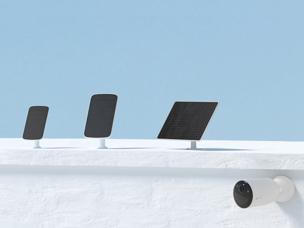 Kamera EZVIZ CB3 Zewnętrzna, Wi-Fi / Bluetooth + Panel solarny komfort użytkowania Kamera może działać miesiącami oszczędza czas, energię i pieniądze