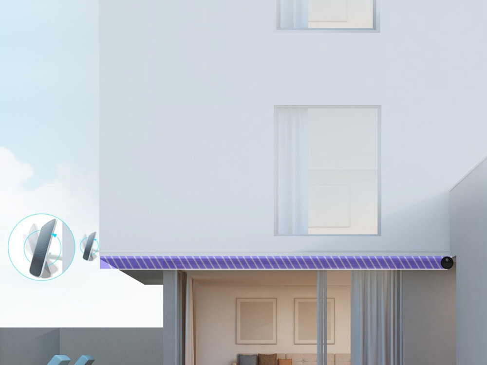 Kamera EZVIZ CB3 Zewnętrzna, Wi-Fi / Bluetooth + Panel solarny Prosty montaż swoboda Regulowany uchwyt przewód długość