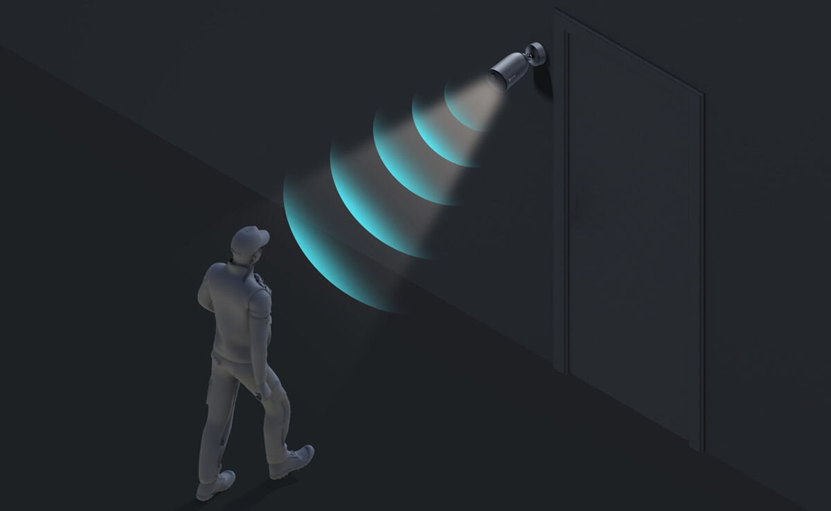 Kamera EZVIZ EB3 Zewnętrzna, 4G LTE + Panel solarny, syrena, alarm, ochrona, odstraszanie, Nocna wizualizacja działania alarmu LED oraz sygnału odstraszania na ciemnym podjeździe