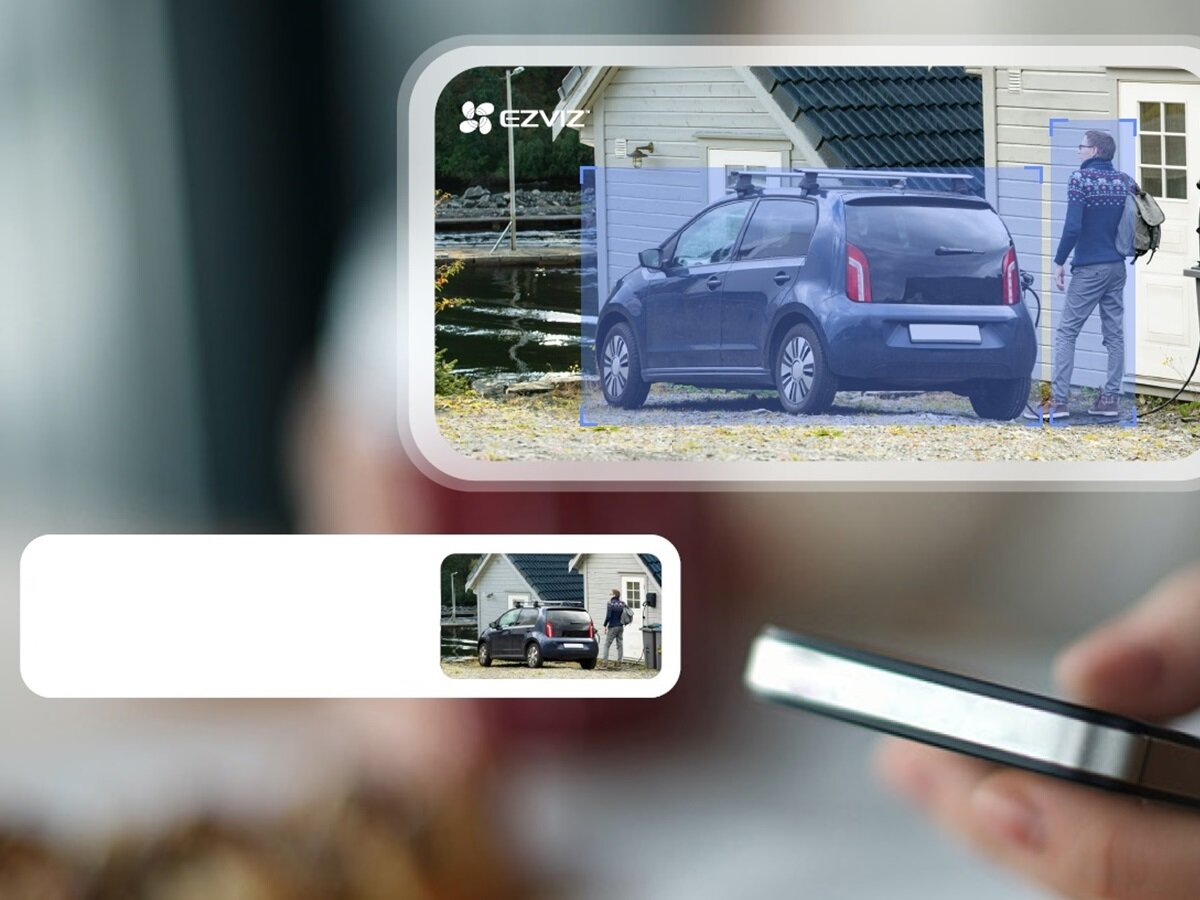 Kamera EZVIZ EB3 Zewnętrzna, 4G LTE + Panel solarny, inteligencja, czułość, rozpoznanie, selekcja,  Komunikat w aplikacji na telefonie, rozpoznanie samochodu i osoby przed domem