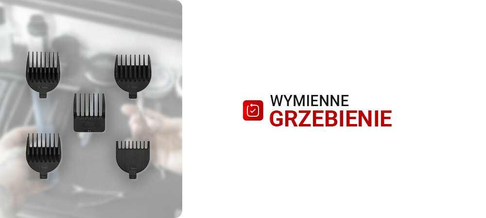 Strzyżarka G3FERRARI Razor-Set G30062 3-12 mm nasadki w kolorze czarnym białe tło do precyzyjnego cięcia cztery grzebienie prowadzące (3, 6, 9 i 12 mm) dostosowanie długości strzyżenia ostrza zaprojektowane do dokładnego cięcia równomierne rezultaty optymalny efekt