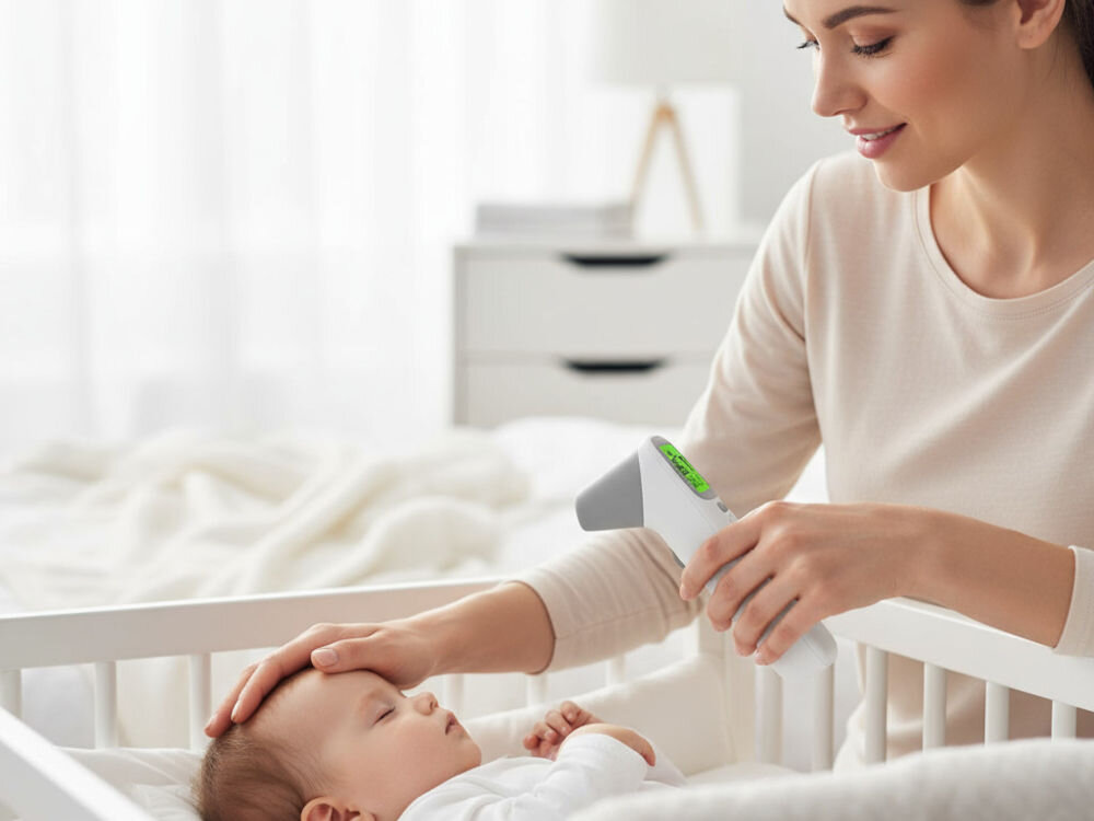 Termometr bezdotykowy GÖTZE & JENSEN AOJ-20A z podświetlanym wyświetlaczem LED