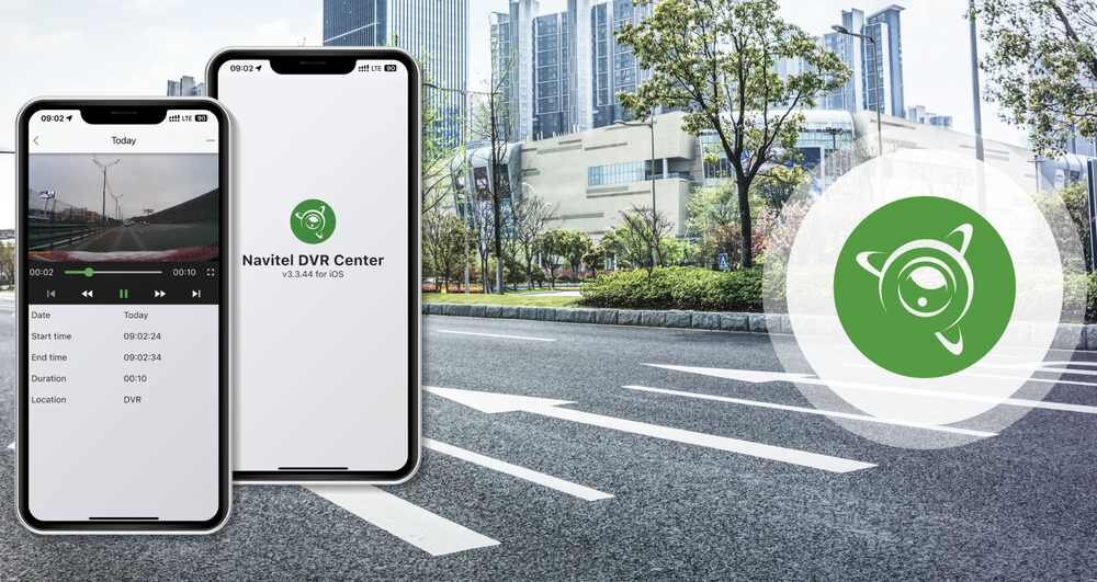 Wideorejestrator NAVITEL RS985 GPS + kamera tylna aplikacja na smartfonie