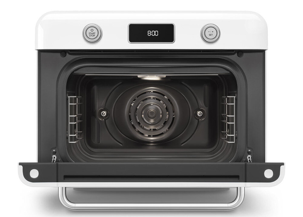 Piekarnik SMEG COF01WHEU Biały Proste czyszczenie i konserwacja funkcja czyszczenia parowego możliwość demontażu prowadnic i akcesoriów system odkamieniania z przypomnieniem pielęgnacja ułatwienie wydajność
