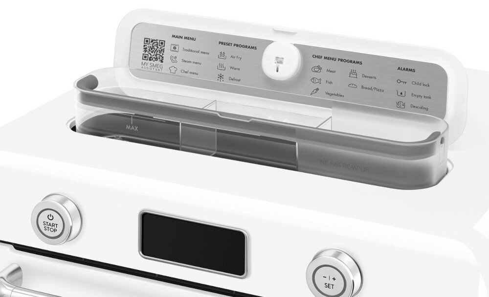 Piekarnik SMEG COF01WHEU Biały Dostęp do przepisów z My Smeg Assistant Kod QR platforma My Smeg Assistant przewodniki, instrukcje i przepisy