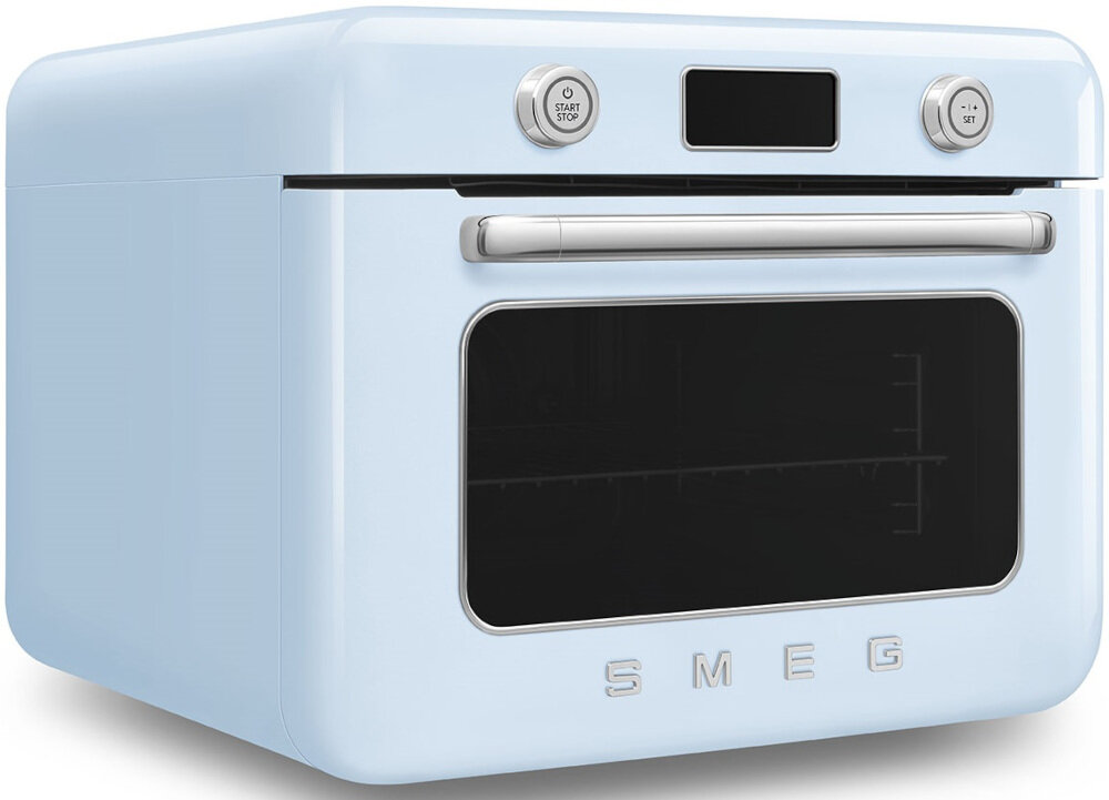 Piekarnik SMEG COF01PBEU Błękitny Gotowanie z parą Funkcja Pure Steam combi steam składniki odżywcze naturalny aromat potraw