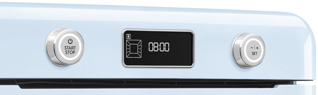 Piekarnik SMEG COF01PBEU Błękitny Intuicyjne sterowanie i wyświetlacz Kolorowy ekran LCD wygodne pokrętła i przyciski sygnały dźwiękowe czy zegar dostosowanie preferencje