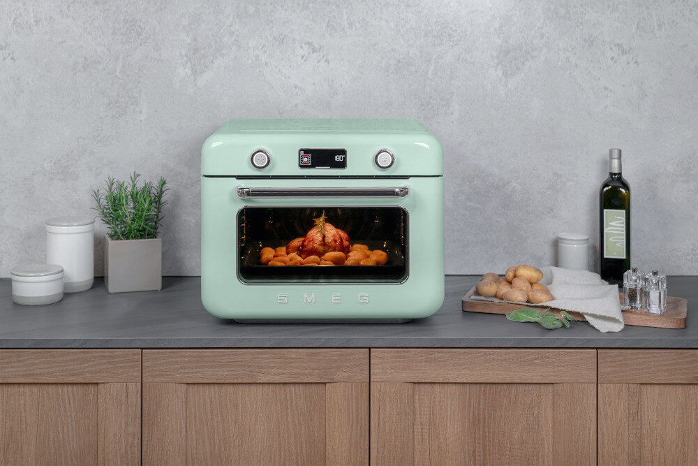Piekarnik SMEG COF01PGEU Pastelowa zieleń Technologia Galileo Algorytmy Galileo Multicooking precyzyjne pieczenie automatycznie dobiera optymalne parametry z myślą o wygodzie i oszczędności czasu