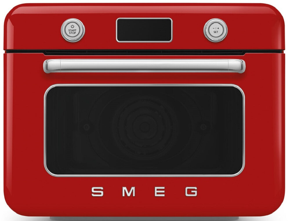 Piekarnik SMEG COF01RDEU Czerwony Wielozadaniowe wsparcie w kuchni design tło prezentacja wizualizacja