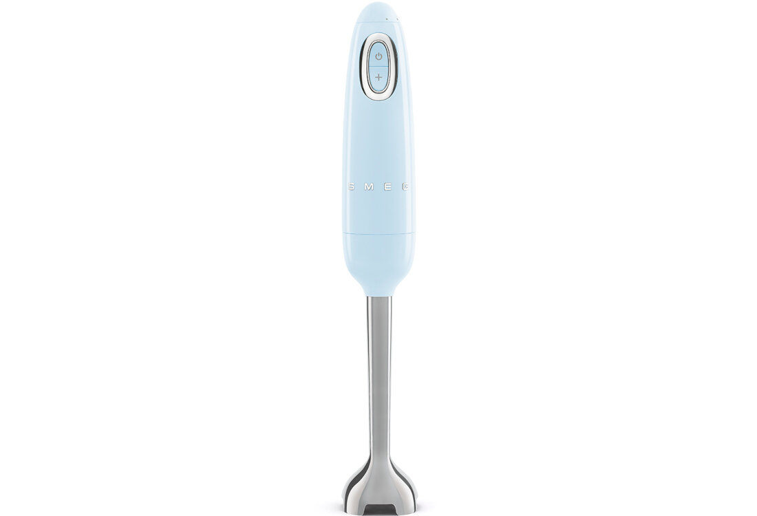 Blender SMEG HBF03PBEU Błękitny Bezpieczne materiały użytkowe Tritan Renew™ stal nierdzewna łatwe do czyszczenia bezpieczne w kontakcie z żywnością wspiera zdrowe nawyki żywieniowe lekka konstrukcja waga wymiary