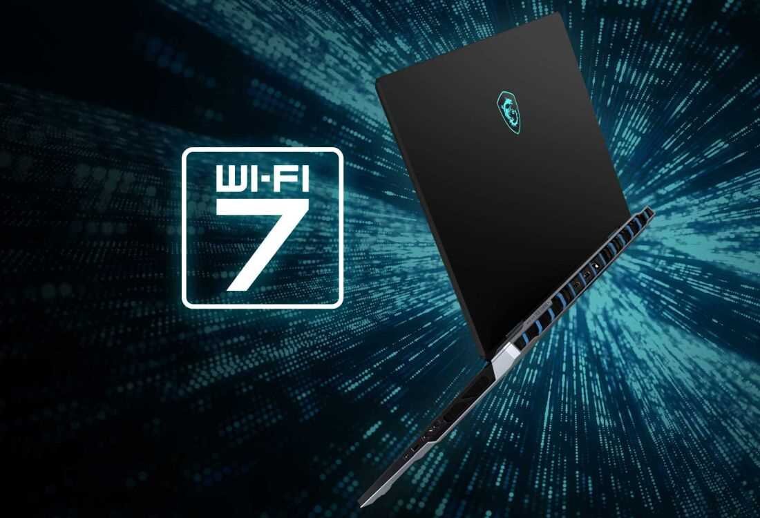 Laptop MSI Titan 18 HX AI - Laptop gamingowy MSI Titan 18 HX AI z logiem Wi-Fi 7 zapewnia wyjątkową wydajność dla graczy. Standard Wi-Fi 7