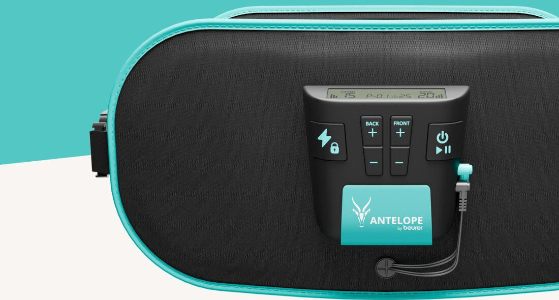 Elektrostymulator BEURER Corefit II Bezpieczeństwo użytkowania w funkcje automatycznego wyłączania, pauzy i blokady klawiszy