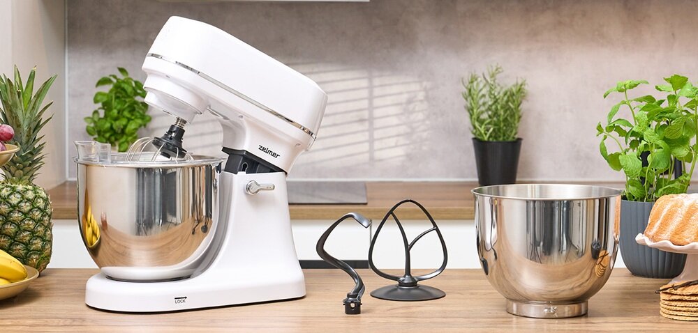 Robot kuchenny planetarny ZELMER ZKR2000 800W Super Silent 2 misy w zestawie robot z akcesoriami na blacie kuchennym, technologia Super Silent, niski poziom hałasu, komfortowa praca