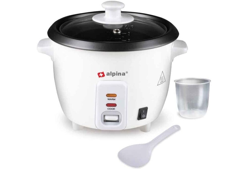 Ryżowar ALPINA A115 nieprzywierająca powłoka, łatwiejsze mycie, przezroczysta pokrywa, właściwa temperatura