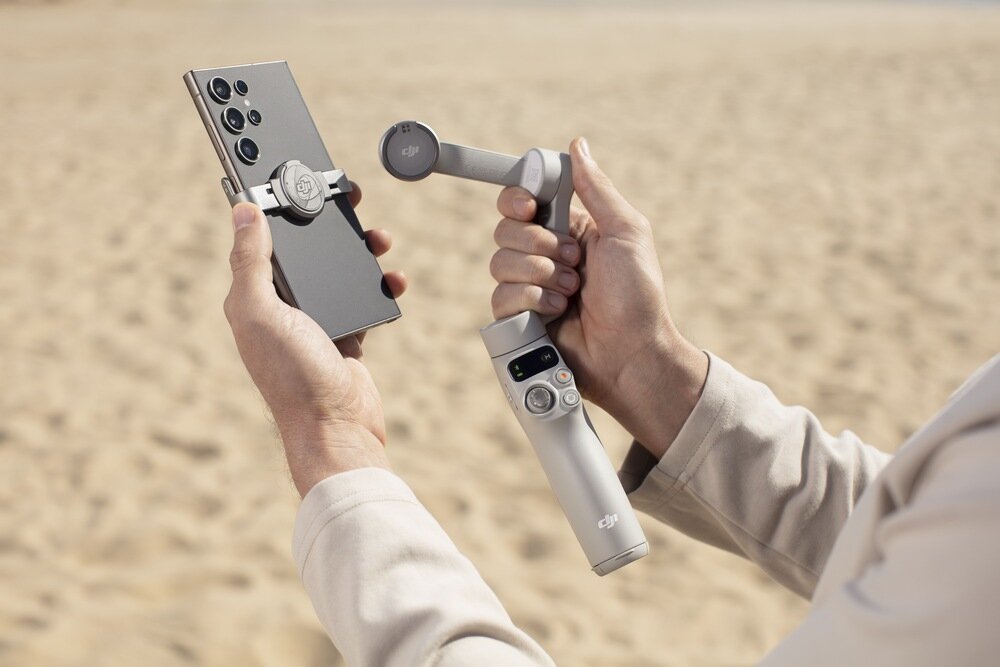 Gimbal DJI Osmo Mobile 7 montaż smartfona