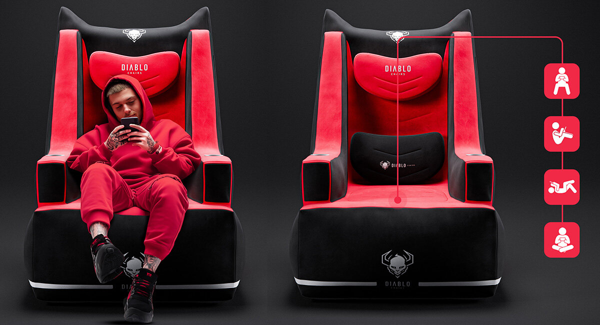 DIABLO CHAIRS X-Bager salonie pokoju na tarasie komfortowymi podłokietnikami Solidny materiał lekką konstrukcją (11,7 kg) - mężczyzna na fotelu