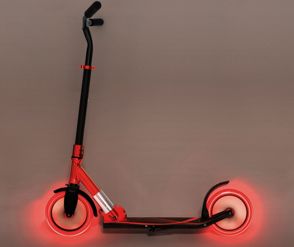 Hulajnoga INDIANA R1 LED Czerwony wyglad front