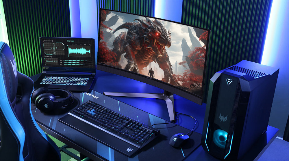 ACER Predator X34 V3 Regulacja kąta nachylenia, obrotu oraz wysokości pracujesz, czy grasz
