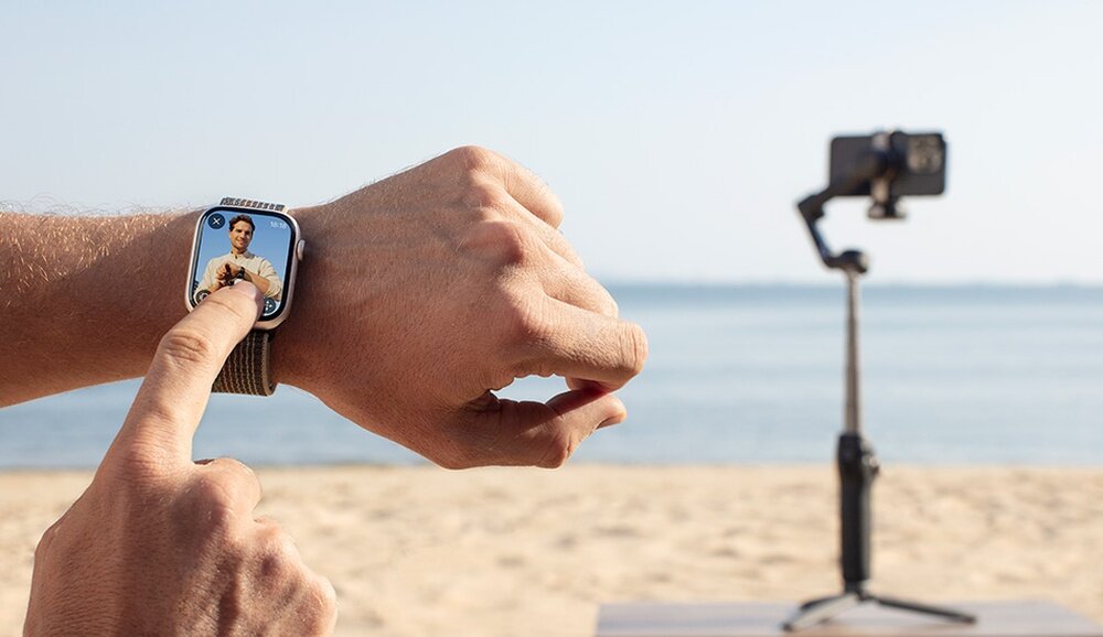 Gimbal DJI Osmo Mobile 7P sterowanie zegarkiem