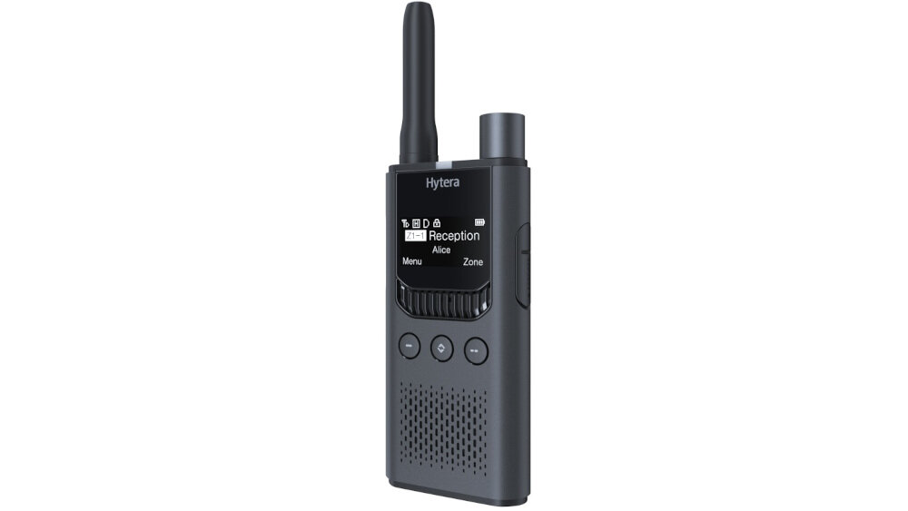 Radiotelefon HYTERA S1 Pro UHF - Ergonomiczna konstrukcja, Radiotelefon po skosie