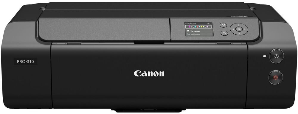 Drukarka CANON ImagePROGRAF PRO-310 Druk w kolorze, Wi-Fi urządzenie na białym tle od przodu Chroma Optimizer tonowanie odbić światła jednolity połysk