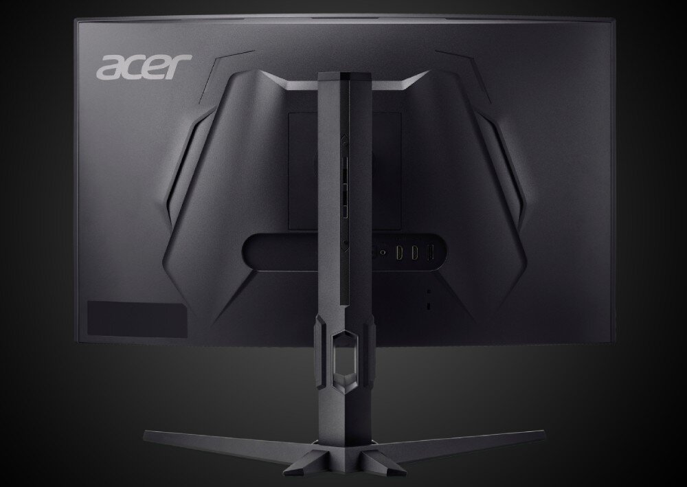 Monitor ACER Nitro XZ323QUP2 Tylny widok monitora z ergonomiczną podstawą i widocznymi portami HDMI oraz DisplayPort, podstawa, regulacja, ergonomia