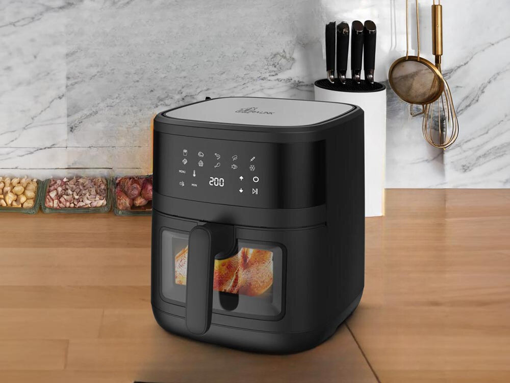 Air Fryer Frytkownica beztłuszczowa EXTRALINK SJ-650B nieprzywierająca powłoka, łatwiejsze czyszczenie, mniej bałaganu, krótsze gotowanie
