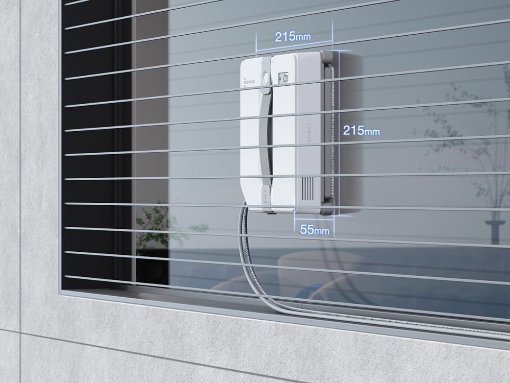 Robot do mycia okien ECOVACS Winbot Mini Szary Do różnych powierzchni waga wymiary ułatwienie obsługa przechowywanie wydajność