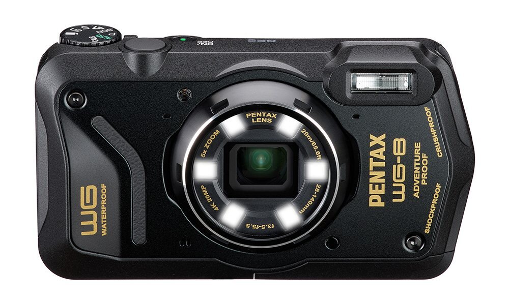 Aparat PENTAX WG-8 diody wokół obiektywu