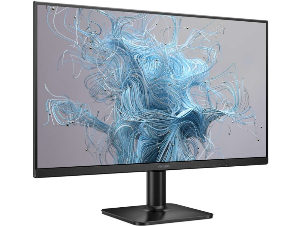 Monitor PHILIPS 27E2N1100L na białym tle - zdjęcie z boku.