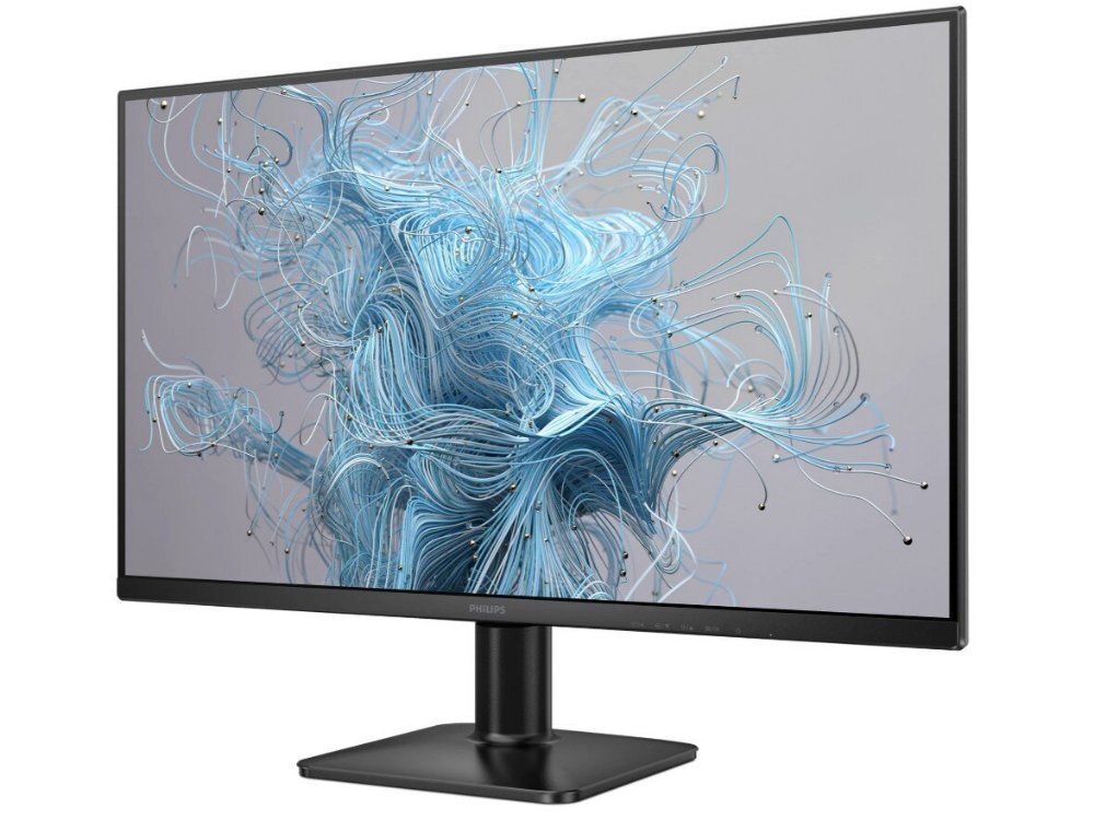 Monitor PHILIPS 27E2N1100L na białym tle - zdjęcie z boku.