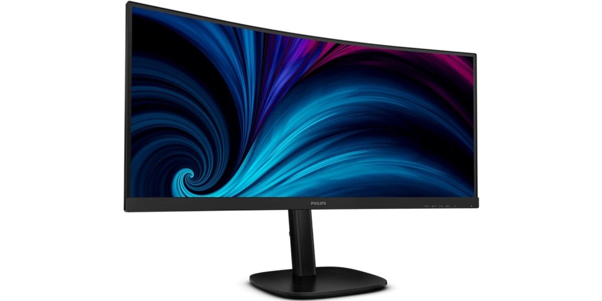 Monitor PHILIPS 34B2U3600C na białym tle.