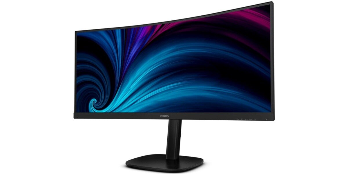 Monitor PHILIPS 34B2U3600C na białym tle.