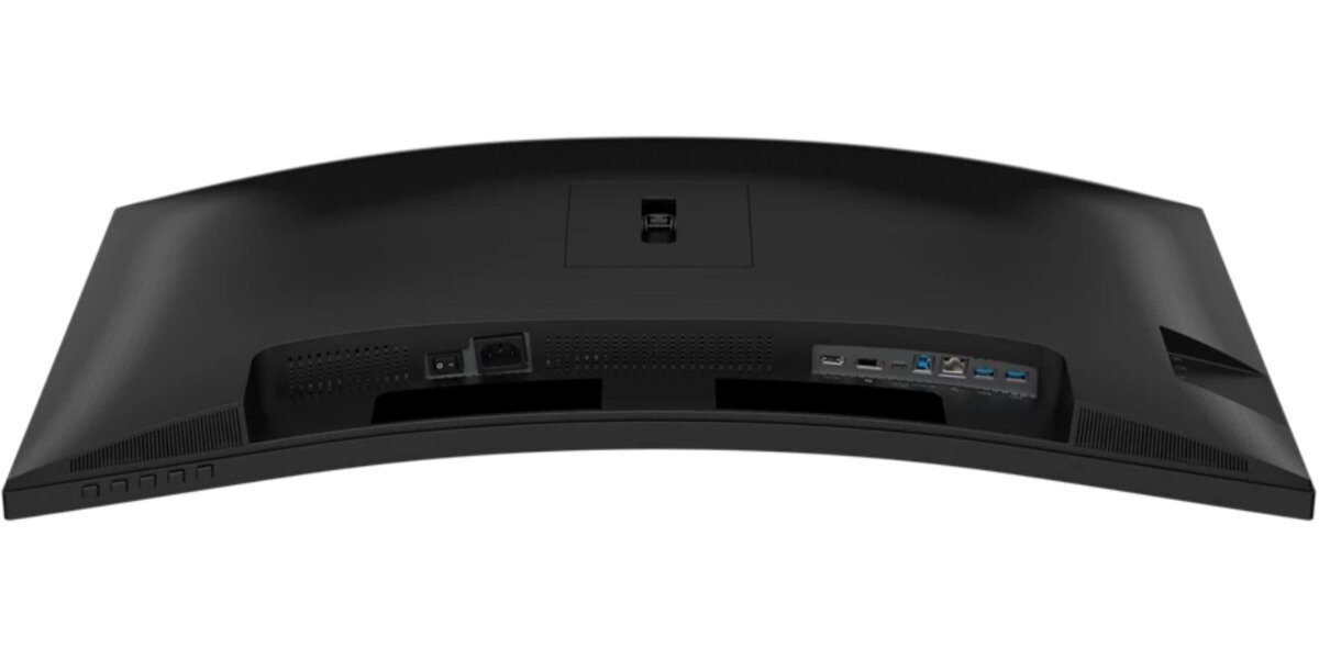 Monitor PHILIPS 34B2U3600C na białym tle - tył monitora bez podstawy.