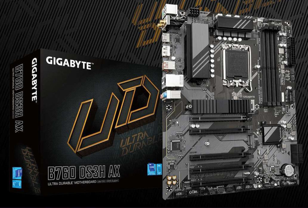 Komputer MAD DOG DIAXID605-I11DR32 i5-13400F 32GB RAM 1TB SSD GeForce RTX4060 DLSS 3 Wi-Fi solidna podstawa, płyta główna GIGABYTE B760 DS3H AX, wsparcie dla procesorów INTEL 12., 13. i 14. generacji,
obsługa technologii GDDR5, 4 gniazda DIMM, obsługa pamięci o pojemności do 256 GB z maksymalnym taktowaniem do 7600 MHz, układ zasilania 8+2+1 Phases Hybrid Digital VRM,
dwa złącza PCIe 4.0 x4 M.2, połączenie sieciowe Wi-Fi 6E, Bluetooth 5.3, system Smart Fan 6, płyta główna oraz opakowanie
