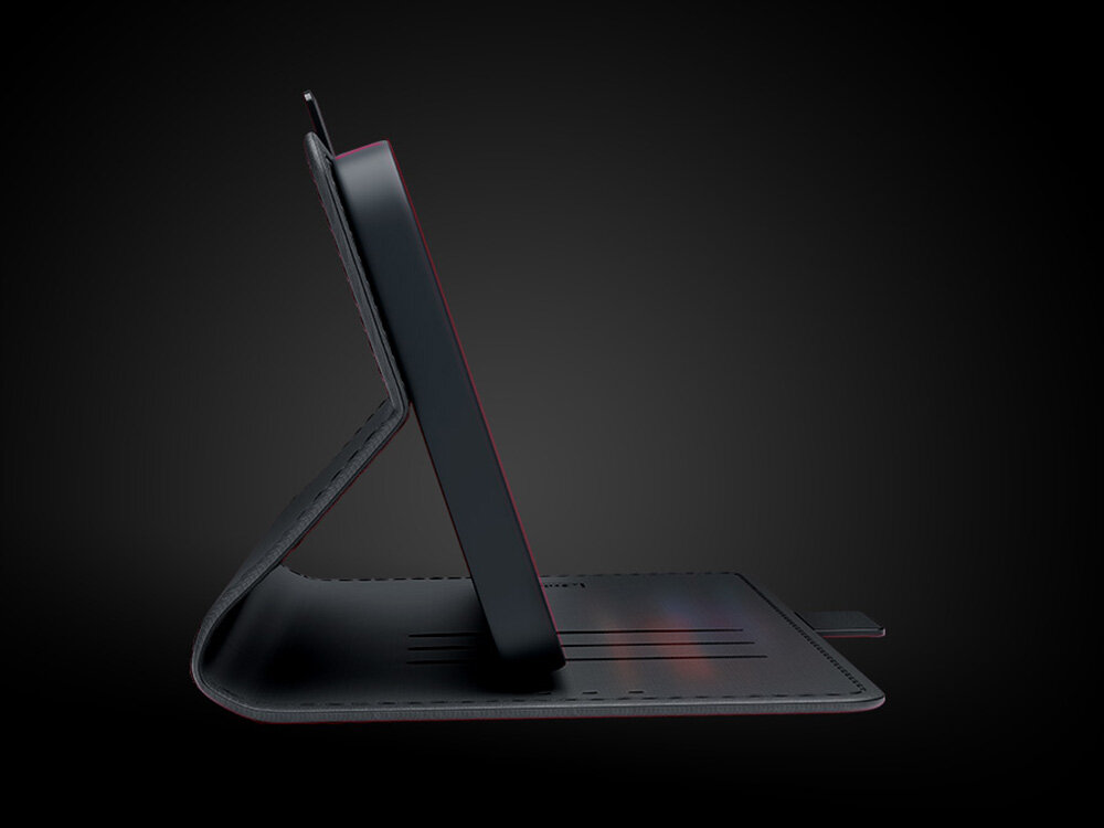 Etui 3MK Wallet Case do Samsung Galaxy A26 5G Czarny Wytrzymałość szyta nylonową nicią