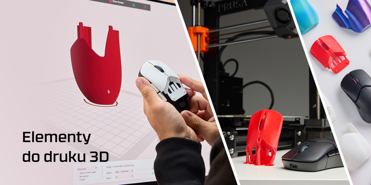HYPERX Pulsefire Saga pobrać i wydrukować kompatybilnych komponentów drukarce 3D otwartym modelom programach CAD - elementy z drukarki 3d
