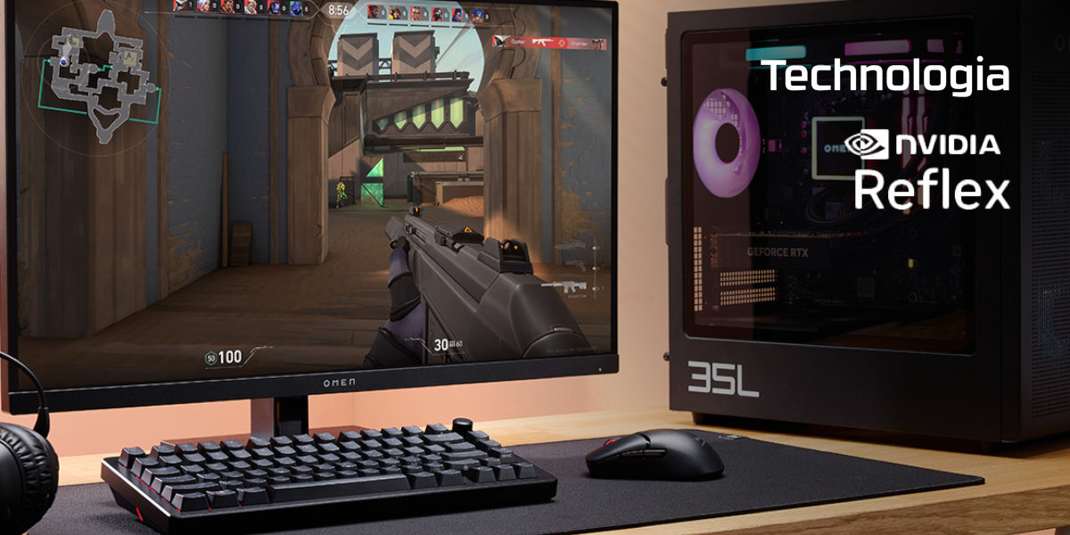 HYPERX Pulsefire Saga Pro NVIDIA® Reflex3 bardzo niskie opóźnienia kompatybilna z monitorami G-SYNC - grafika technologii nvidia
