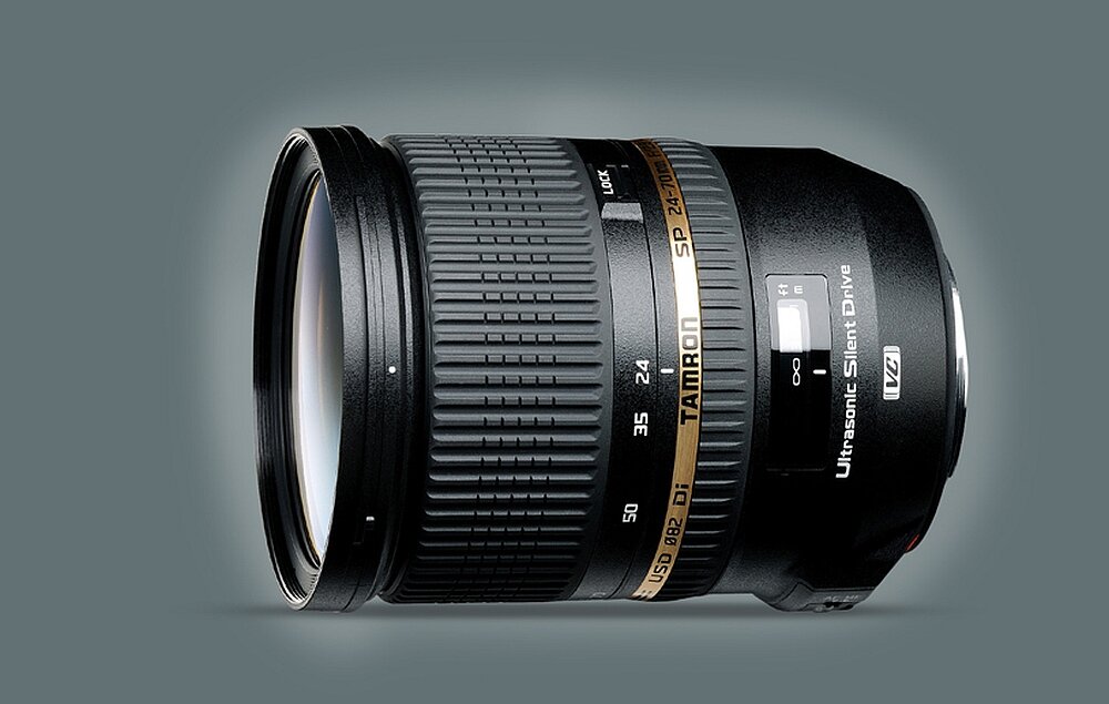 Obiektyw TAMRON SP 24-70 mm f-2.8 Di VC USD mocowanie przysłona zdjęcia