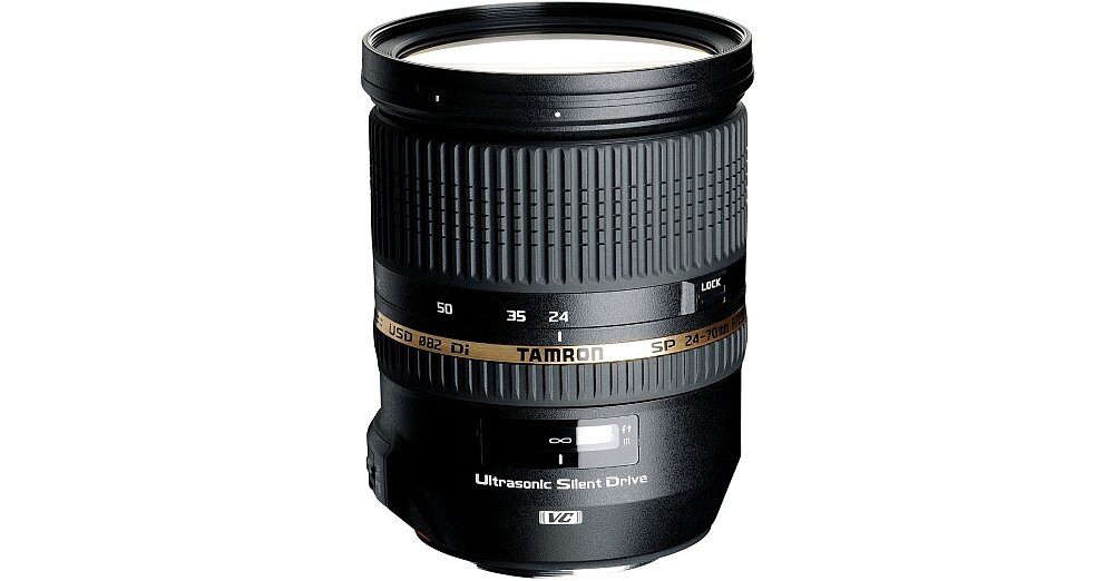Obiektyw TAMRON SP 24-70 mm f-2.8 Di VC USD mocowanie przysłona zdjęcia