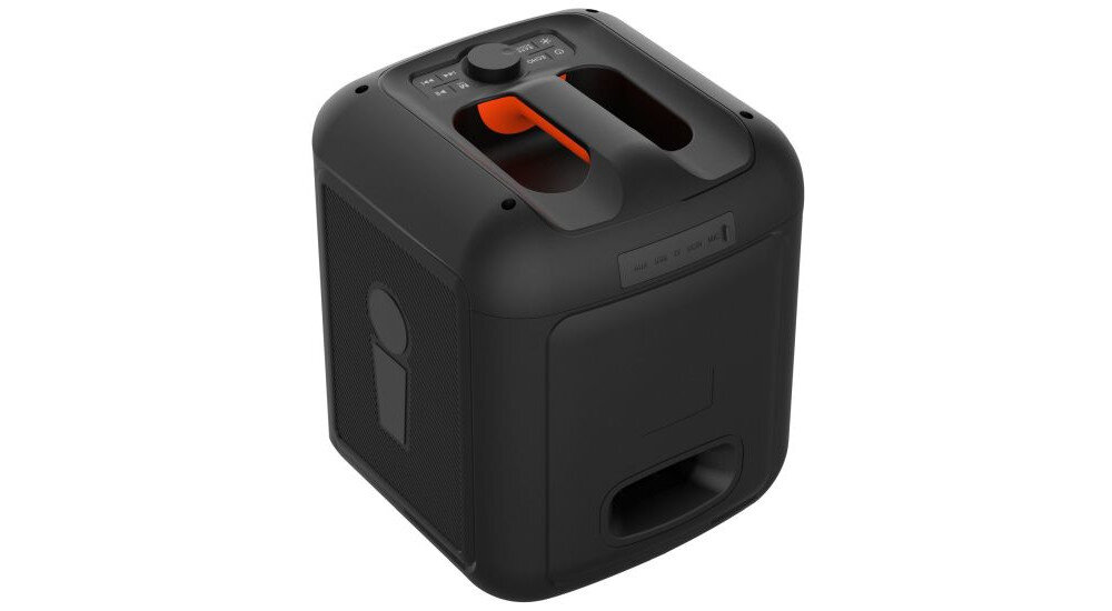 Głośnik mobilny ENERGIZER BTS458 Radio FM - mozliwosci, wielofunkcyjnosc, czas pracy, czas dzialania, sygnal audio - glosnik na bialym tle