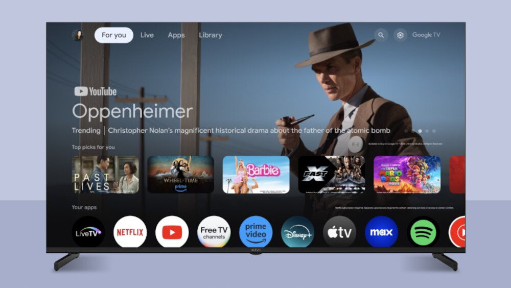 Telewizor KIVI 32F720QB - Aplikacje w jednym miejscu, KIVI Smart TV
