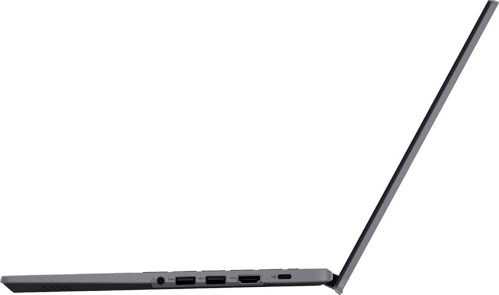 Laptop ASUS Chromebook Plus CX3402CVA-MW0132 Dwa zamknięte laptopy w różnych kolorach pokazane z boku, prezentujące porty i złącza, w tym USB, HDMI oraz gniazdo słuchawkowe, gniazda, porty, podłączenie